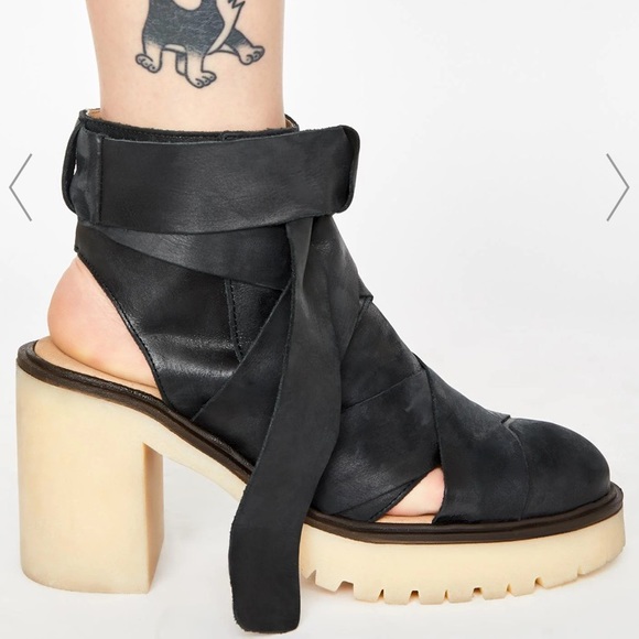 Free People Blake Platform Boots in Black - Picture 5 of 8